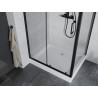 Mexen Apia Schiebeduschkabine 100 x 80 cm, transparent, schwarz + Duschwanne Rio - 840-100-080-70-00-4510