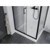 Mexen Apia Duschkabine Schiebetür 120 x 80 cm, transparent, schwarz + Duschwanne Rio - 840-120-080-70-00-4510