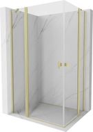 Mexen Mist Duo Duschkabine schwenkbar 115 x 95 cm, transparent, gold gebürstet - 8A4-115-095-55-00