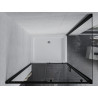 Mexen Apia Schiebeduschkabine 120 x 90 cm, transparent, schwarz + Rio Duschwanne - 840-120-090-70-00-4510