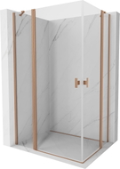 Mexen Mist Duo Duschkabine 90 x 70 cm, transparent, gebürstetes Kupfer - 8A4-090-070-65-00