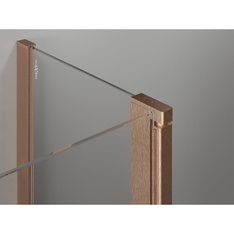 Mexen Mist Duo Duschkabine Schwingtür 95 x 70 cm, transparent, gebürstetes Kupfer - 8A4-095-070-65-00