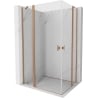 Mexen Mist Duo Schwingtür-Duschkabine 105 x 90 cm, transparent, gebürstetes Kupfer - 8A4-105-090-65-00