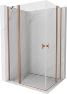 Mexen Mist Duo Pendeltür-Duschkabine 110 x 100 cm, transparent, gebürstetes Kupfer - 8A4-110-100-65-00