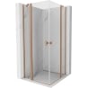Mexen Mist Duo Duschkabine Schwingtür 115 x 115 cm, transparent, gebürstetes Kupfer - 8A4-115-115-65-00