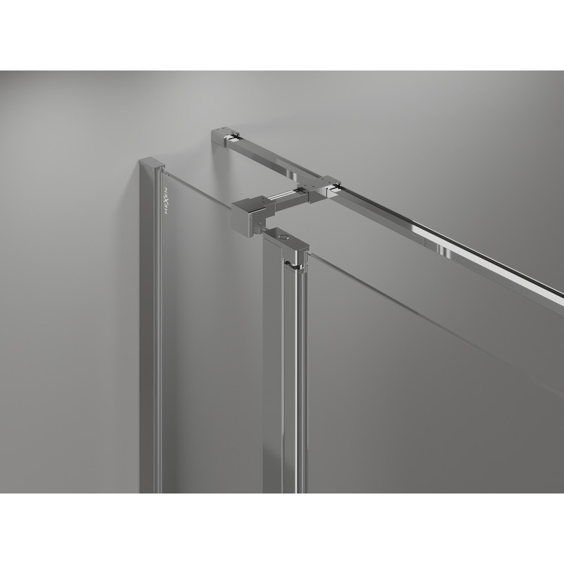 Mexen Mist T Duschkabine, aufklappbar, 80 x 80 cm, transparent, chrom - 8A4T-080-080-01-00