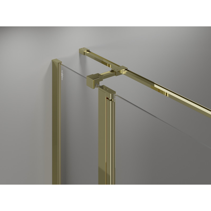 Mexen Mist T Duschkabine schwenkbar 70 x 80 cm, transparent, gold - 8A4T-070-080-50-00
