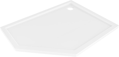 Mexen Flow Fünfeck-Duschwanne Slim rechts 90 x 80 cm, Weiß glänzend - 46P108090R