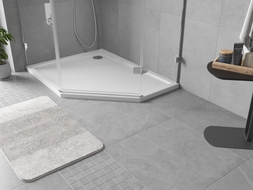 Mexen Flow Fünfeck-Duschwanne Slim Links 100 x 80 cm, Weiß Hochglanz - 46P108010L