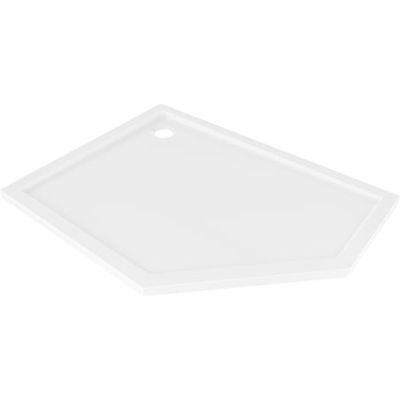 Mexen Flow Fünfeck-Duschwanne Slim Links 100 x 80 cm, Weiß Hochglanz - 46P108010L