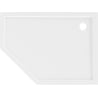 Mexen Flow Fünfeck-Duschwanne Slim Rechts 100 x 80 cm, Weiß Glanz - 46P108010R