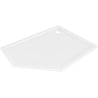 Mexen Flow Fünfeck-Duschwanne Slim Rechts 100 x 80 cm, Weiß Glanz - 46P108010R