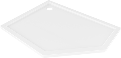 Mexen Flow Fünfeck-Duschwanne Slim Links 100 x 90 cm, Weiß Glanz - 46P109010L