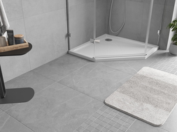 Mexen Flow fünfeckige Duschwanne slim 100 x 100 cm, weiß glänzend - 46P101010