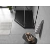 Mexen Flow Fünfeck-Duschtasse Slim Links 90 x 80 cm, Schwarz Matt - 46P708090L