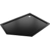 Mexen Flow Fünfeck-Duschwanne Slim rechts 90 x 80 cm, Schwarz matt - 46P708090R