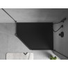 Mexen Flow Fünfeck-Duschwanne Slim rechts 90 x 80 cm, Schwarz matt - 46P708090R