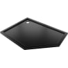 Mexen Flow Fünfeck-Duschwanne Slim links 100 x 80 cm, schwarz matt - 46P708010L