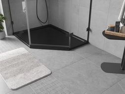 Mexen Flow Duschwanne Fünfeckig Slim Links 100 x 90 cm, Schwarz Matt - 46P709010L