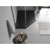 Mexen Flow Fünfeck-Duschwanne Slim Rechts 100 x 90 cm, Schwarz Matt - 46P709010R