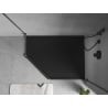 Mexen Flow Fünfeck-Duschwanne Slim Rechts 100 x 90 cm, Schwarz Matt - 46P709010R