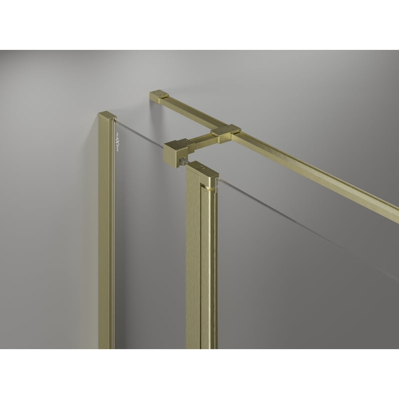 Mexen Mist T Duschkabine schwenkbar 80 x 85 cm, transparent, gebürstetes Gold - 8A4T-080-085-55-00
