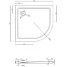 Mexen Flow Duschwanne halbrund asymmetrisch slim links 90 x 80 cm, weiß glänzend - 46Q108090L