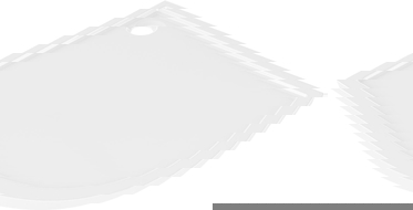 Mexen Flow asymmetrische, halbrunde, flache Duschwanne links 90 x 80 cm, weiß glänzend - 46Q108090L
