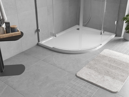 Mexen Flow Duschwanne Halbrund Asymmetrisch Slim Rechts 90 x 80 cm, Weiß Glanz - 46Q108090R