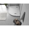 Mexen Flow asymmetrischer Halbkreis-Duschwanne Slim links 100 x 80 cm, weißer Glanz - 46Q108010L