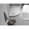 Mexen Flow asymmetrische Halbrundduschtasse Slim rechts 100 x 80 cm, weiß glänzend - 46Q108010R