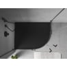 Mexen Flow asymmetrische, halbrunde Duschwanne slim links 90 x 80 cm, schwarz matt - 46Q708090L