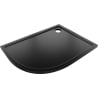 Mexen Flow Halbrunder asymmetrischer Slim-Duschwanne rechts 100 x 80 cm, schwarz matt - 46Q708010R