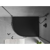 Mexen Flow Halbrunder asymmetrischer Slim-Duschwanne rechts 100 x 80 cm, schwarz matt - 46Q708010R