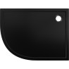 Mexen Flow Halbrunder asymmetrischer Slim-Duschwanne rechts 100 x 80 cm, schwarz matt - 46Q708010R