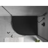Mexen Flow halbrunde asymmetrische Slim-Duschwanne rechts 100 x 90 cm, schwarz matt - 46Q709010R