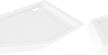 Mexen Flow+ Fünfeck-Duschwanne links 90 x 80 cm, weiß glänzend - 46P108090LH