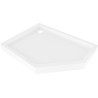 Mexen Flow+ Fünfeck-Duschwanne links 100 x 80 cm, weiß glänzend - 46P108010LH