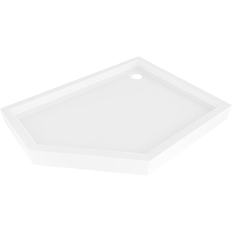Mexen Flow+ Fünfeck-Duschtasse rechts 100 x 80 cm, weiß glänzend - 46P108010RH