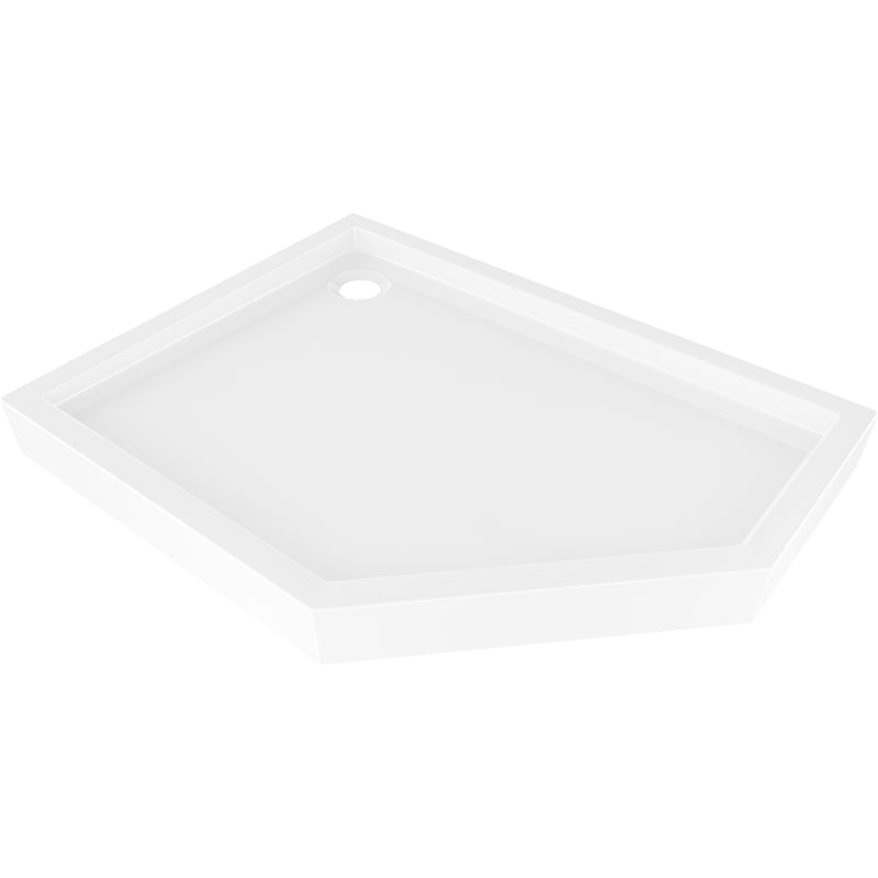 Mexen Flow+ Fünfeck-Duschwanne links 100 x 90 cm, weiß glänzend - 46P109010LH