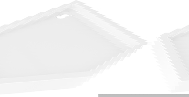 Mexen Flow+ Fünfeck-Duschwanne links 100 x 90 cm, weiß glänzend - 46P109010LH