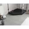 Mexen Flow+ Fünfeck-Duschwanne rechts 90 x 80 cm, Schwarz Matt - 46P708090RH
