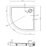 Mexen Flow+ Halbkreis-Duschwanne 90 x 90 cm, weiß glänzend - 46Q109090H