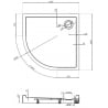 Mexen Flow+ viertelkreis Duschwanne 100 x 100 cm, schwarz matt - 46Q701010H