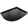Mexen Flow+ asymmetrische, rechteckige Duschwanne, rechts, 90 x 80 cm, schwarz matt - 46Q708090RH