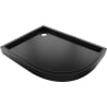 Mexen Flow+ asymmetrische Halbrund-Duschwanne links 100 x 80 cm, schwarzmatt - 46Q708010LH