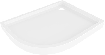 Mexen Flow+ Duschwanne halbkreisförmig asymmetrisch rechts 100 x 80 cm, weiß glänzend - 46Q108010RH
