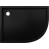 Mexen Flow+ asymmetrische, halbrunde, linke Duschwanne 100 x 90 cm, schwarz matt - 46Q709010LH