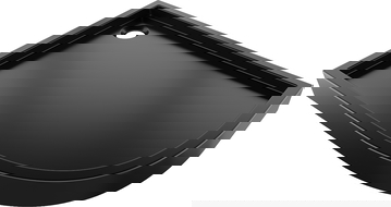Mexen Flow+ Duschwanne halbrund asymmetrisch links 100 x 90 cm, schwarz matt - 46Q709010LH