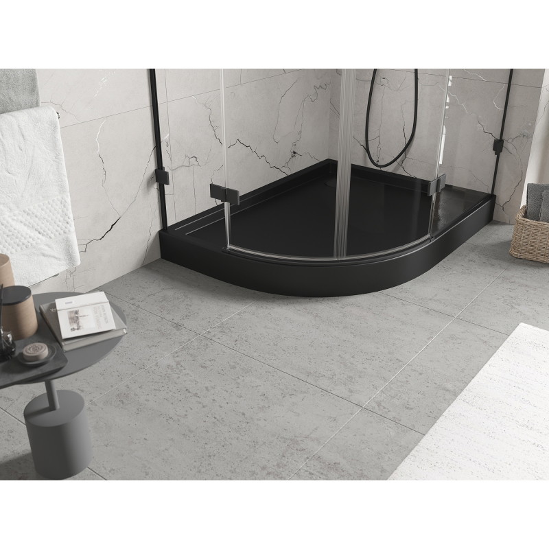 Mexen Flow+ asymmetrische rechteckige Duschwanne 100 x 90 cm, schwarzmatt - 46Q709010RH